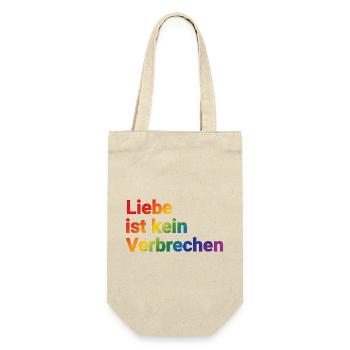 Liebe ist kein Verbrechen Regenbogen - Geschenkbeutel für Flaschen - Natur - Vorne