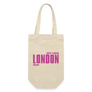 Pink London Typography T-shirt - Gift Bag for Bottles - nature - Front