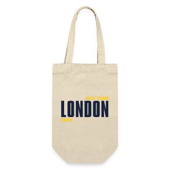 London – England Lyric Design - Gift Bag for Bottles - nature - Front