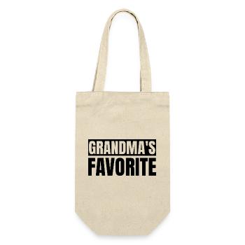 Petit-enfant préféré Drôle Je suis le préféré de Mamie - Sac à bouteille - nature - Devant