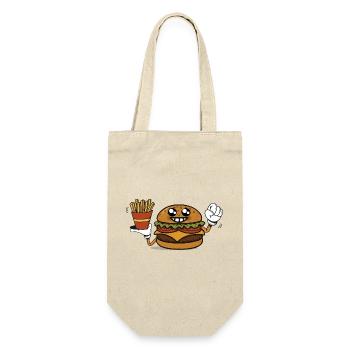 Burger Hero avec des frites - Sac à bouteille - nature - Devant