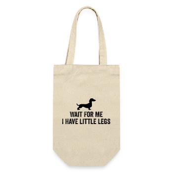Bester Dackel Mama Papa Hundebesitzer Geschenk - Geschenkbeutel für Flaschen - Natur - Vorne