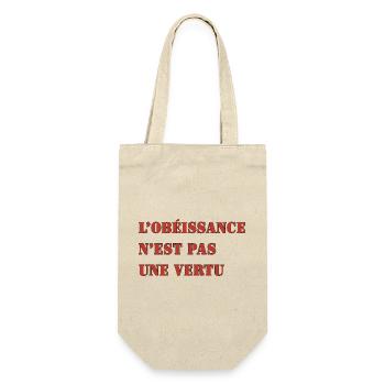 OBEDIENCE IS NOT A VIRTUE - Gift Bag for Bottles - nature - Front
