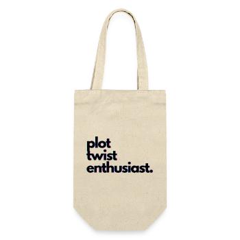 Plot_twist_enthusiast - Geschenkbeutel für Flaschen - Natur - Vorne
