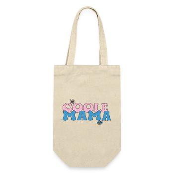 Coole Mama  - Geschenkbeutel für Flaschen - Natur - Vorne