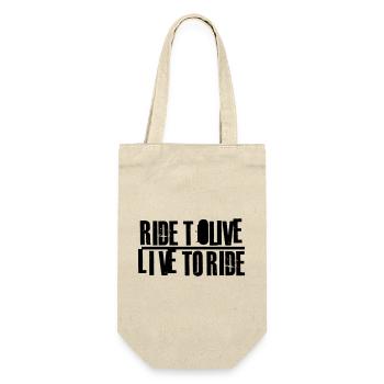ride to live - Geschenkbeutel für Flaschen - Natur - Vorne