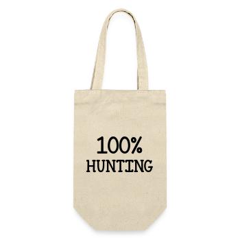 100% Jagd - Geschenkbeutel für Flaschen - Natur - Vorne