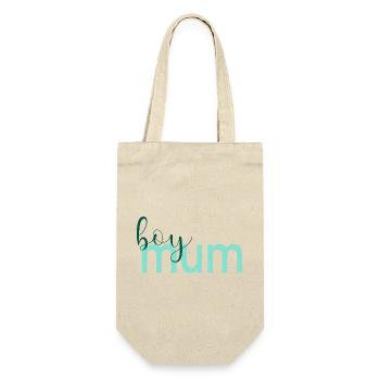 Mother Day Boy Mum - Gift Bag for Bottles - nature - Front