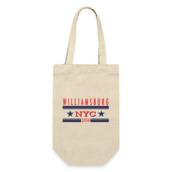 Williamsburg NYC 1954 Retro - Geschenkbeutel für Flaschen - Natur - Vorne