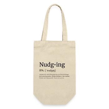 Nudging - Geschenkbeutel für Flaschen - Natur - Vorne