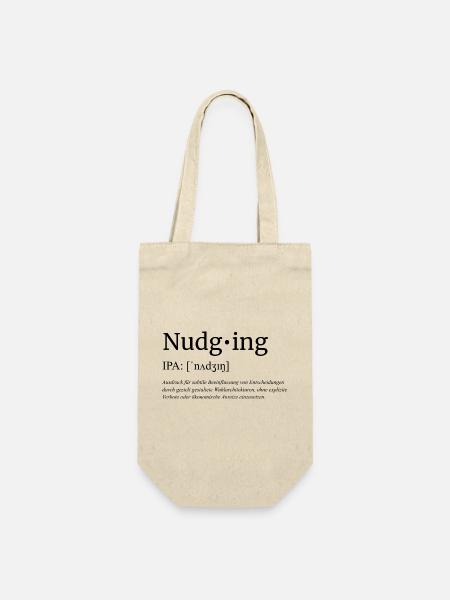 Nudging - Geschenkbeutel für Flaschen - Natur
