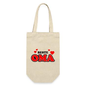 Logo de cœur de grand-mère avec des accents d’amour - Sac à bouteille - nature - Devant