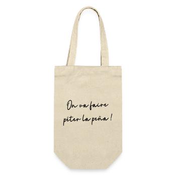 Wir werden die Peña blasen! - Geschenkbeutel für Flaschen - Natur - Vorne