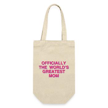 Officially The World’s Greatest Mom Gift - Gift Bag for Bottles - nature - Front