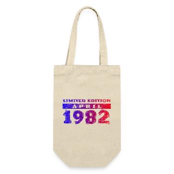 44th Birthday Limited Edition 04/1982 - Gift Bag for Bottles - nature - Front