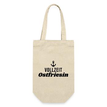 Vollzeit Ostfriesin VollzeitOstfriesin - Geschenkbeutel für Flaschen - Natur - Vorne