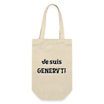 Je suis Genervt — Glitch Schrift - Geschenkbeutel für Flaschen - Natur - Vorne