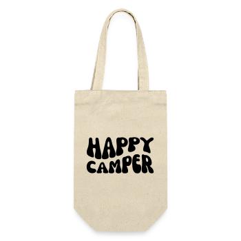 Happy Camper - Geschenkbeutel für Flaschen - Natur - Vorne