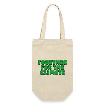 Together for the Climate - Gift Bag for Bottles - nature - Front