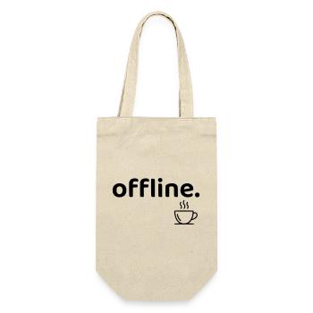 Offline minimalistisches Kaffee-Hemd - Geschenkbeutel für Flaschen - Natur - Vorne