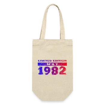 44th Birthday Limited Edition 05/1982 - Gift Bag for Bottles - nature - Front