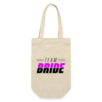 Team Bride - Geschenkbeutel für Flaschen - Natur - Vorne