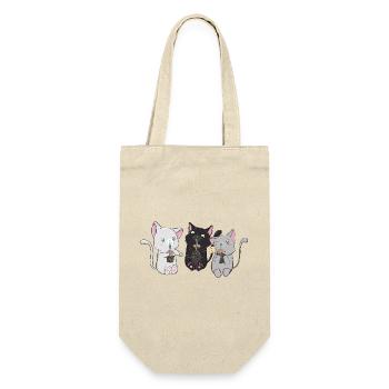 Chemise de thé bulle des Trois Chats de Kawaii - Sac à bouteille - nature - Devant