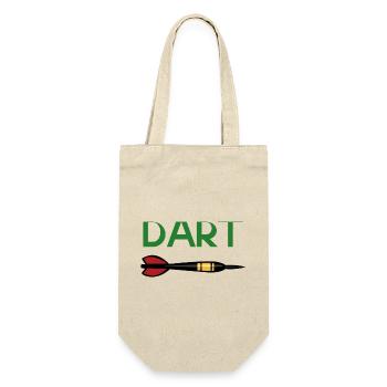 DART Zieltreffer Pfeil Design - Geschenkbeutel für Flaschen - Natur - Vorne