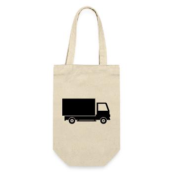 Lieferkisten-LKW - Geschenkbeutel für Flaschen - Natur - Vorne