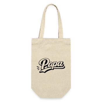 PAPA - Geschenkbeutel für Flaschen - Natur - Vorne