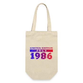 40th Birthday Limited Edition 07/1986 - Gift Bag for Bottles - nature - Front
