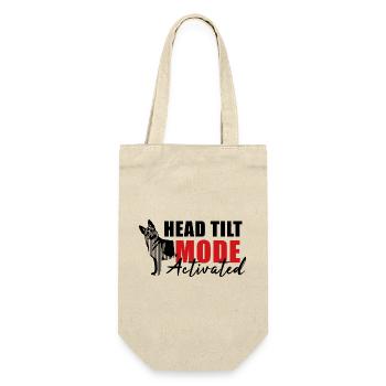 Schäfi Silhouette - Head Tilt linear German Shepherd - Gift Bag for Bottles - nature - Front