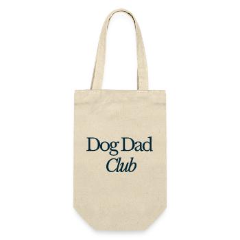 Dog Dad Club Emblem - Geschenkbeutel für Flaschen - Natur - Vorne