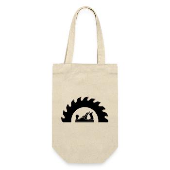 Carpenter Saw Blade Planer Logo - Gift Bag for Bottles - nature - Front