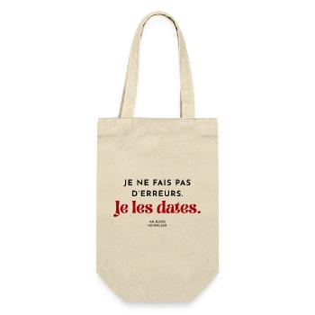 Je ne fais pas d'erreurs. Je les dates. - Sac à bouteille - nature - Devant