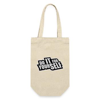 Do It For Yourself Inspirierend Selbstliebe Zitat - Geschenkbeutel für Flaschen - Natur - Vorne