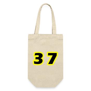 37 Zahl symbol - Geschenkbeutel für Flaschen - Natur - Vorne