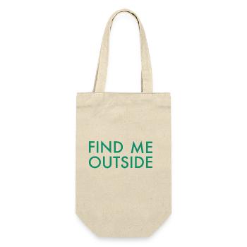 Find Me Outside Outdoor Typography - Gift Bag for Bottles - nature - Front