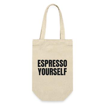 Espresso Yourself - Funny Coffee Shirt - Gift Bag for Bottles - nature - Front