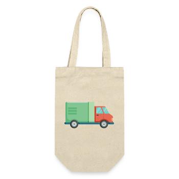 Lieferauto - Geschenkbeutel für Flaschen - Natur - Vorne
