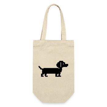 Teckel Teckel Pixel Art rétro - Sac à bouteille - nature - Devant