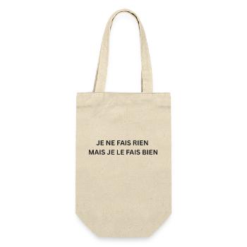 Ne Fais Rien / Humour / Fainéant / Paresse / Drôle - Sac à bouteille - nature - Devant
