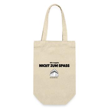 Wir kegeln nicht zum Spaß - Geschenkbeutel für Flaschen - Natur - Vorne