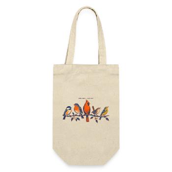 Oiseaux sur une branche – un motif coloré de la nature - Sac à bouteille - nature - Devant