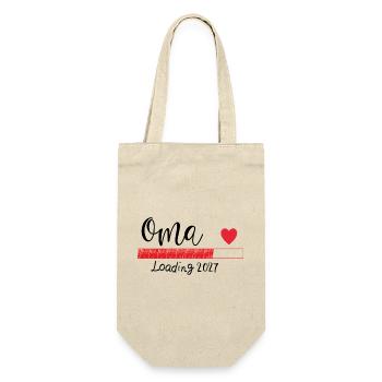 Grandma 2027 - Gift Bag for Bottles - nature - Front