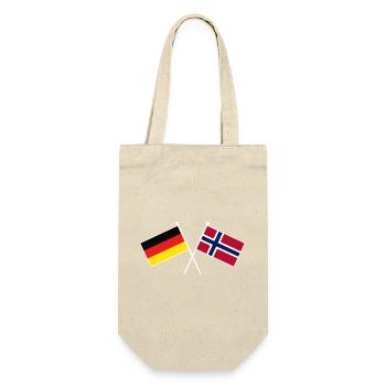 Deutschland Norwegen Freundschaftsflagge - Geschenkbeutel für Flaschen - Natur - Vorne