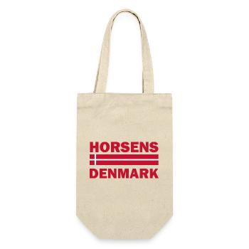 Horsens Dänemark-Flaggenmotiv - Geschenkbeutel für Flaschen - Natur - Vorne