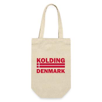 Kolding, Dänemarks Stadtflagge - Geschenkbeutel für Flaschen - Natur - Vorne