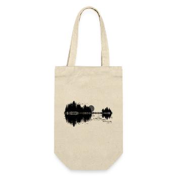 1972 Gitarre Natur Musik 54. Geburtstag - Geschenkbeutel für Flaschen - Natur - Vorne
