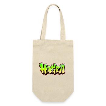 HAGEN Neon-Graffiti-Name! Old School Tag-Kunst - Geschenkbeutel für Flaschen - Natur - Vorne